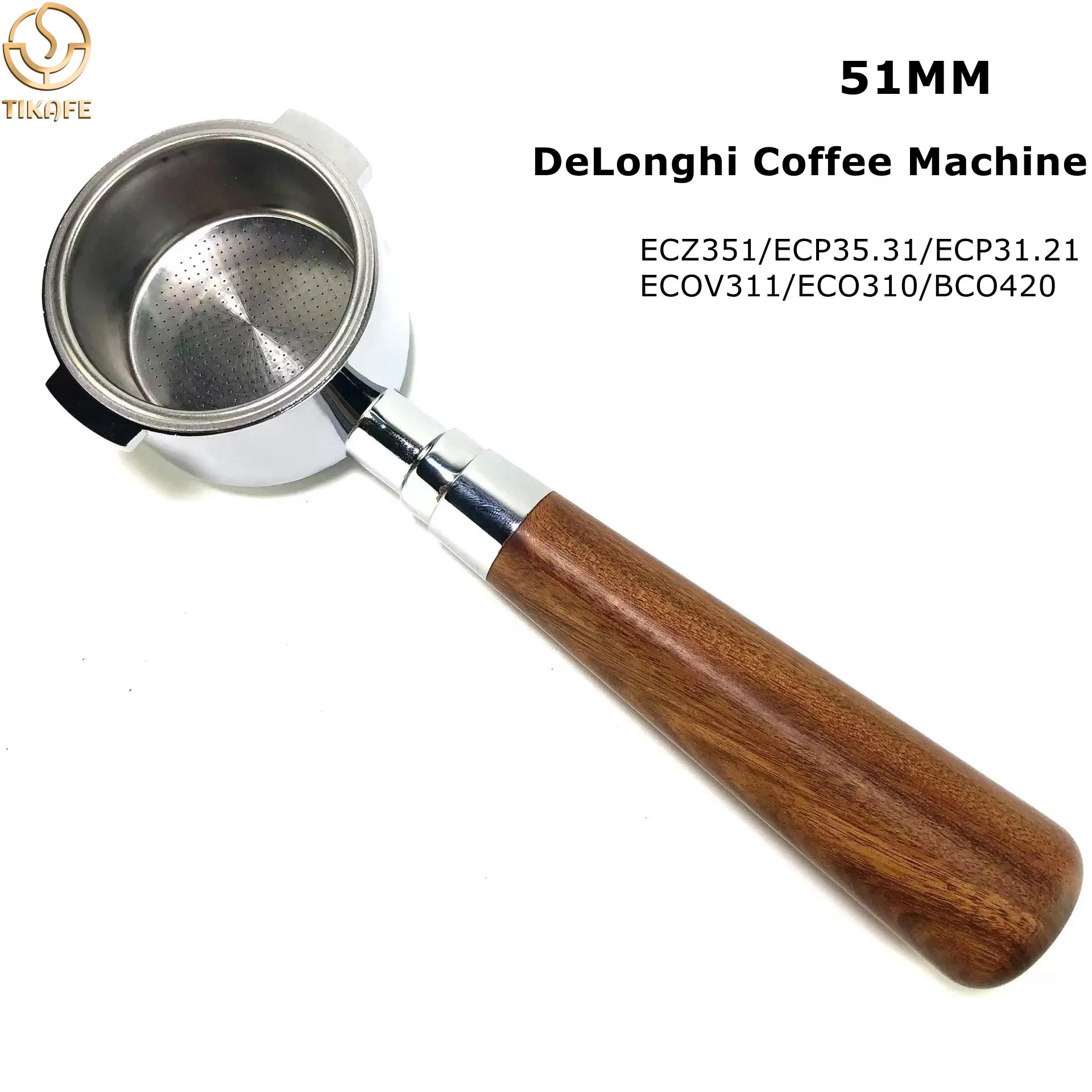 Delonghi Espresso Ecp3420 - 51mm Bottomless Portafilter Naked Filter Replacement
