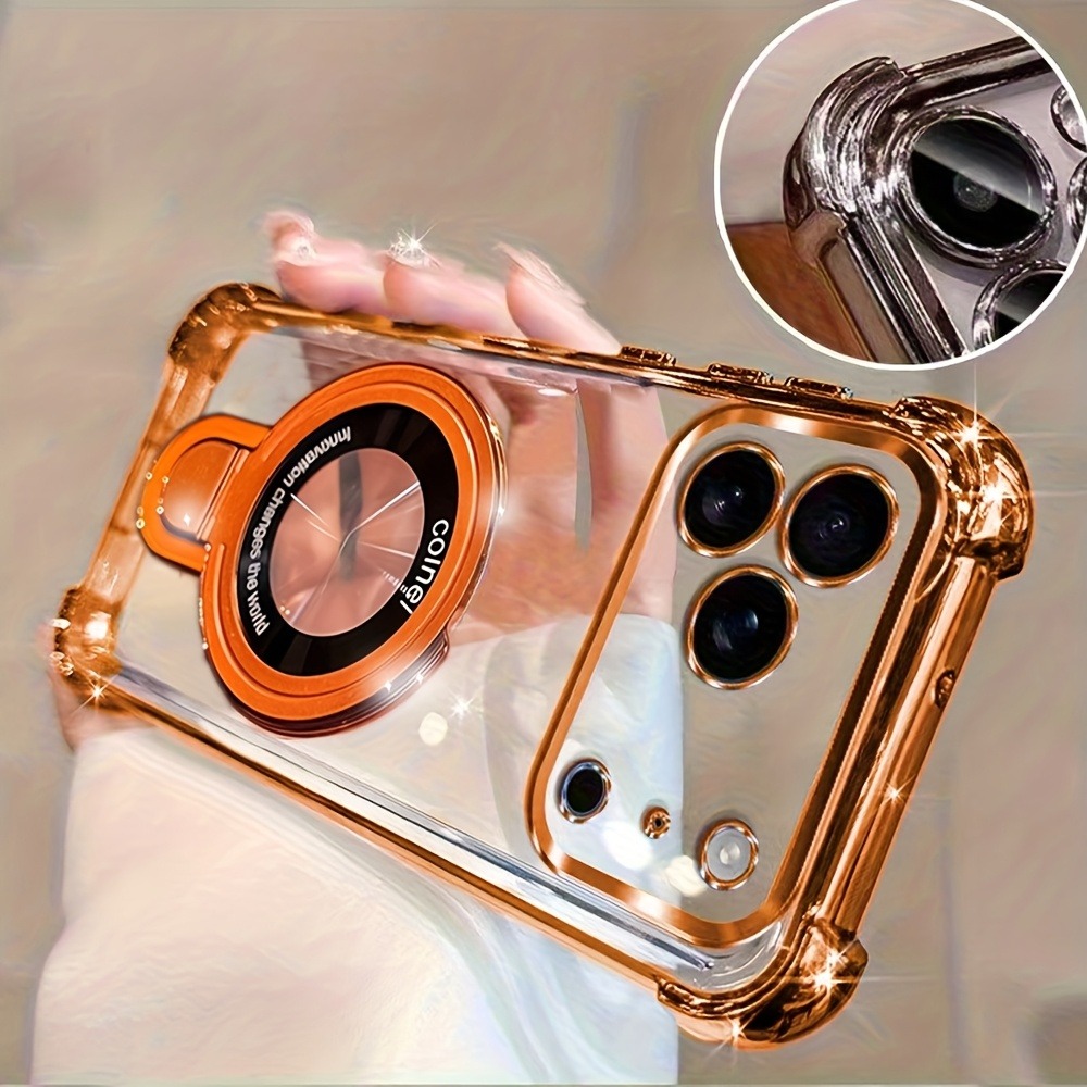 Taco Stand Holder - Luxury Clear Plating Phone Case for