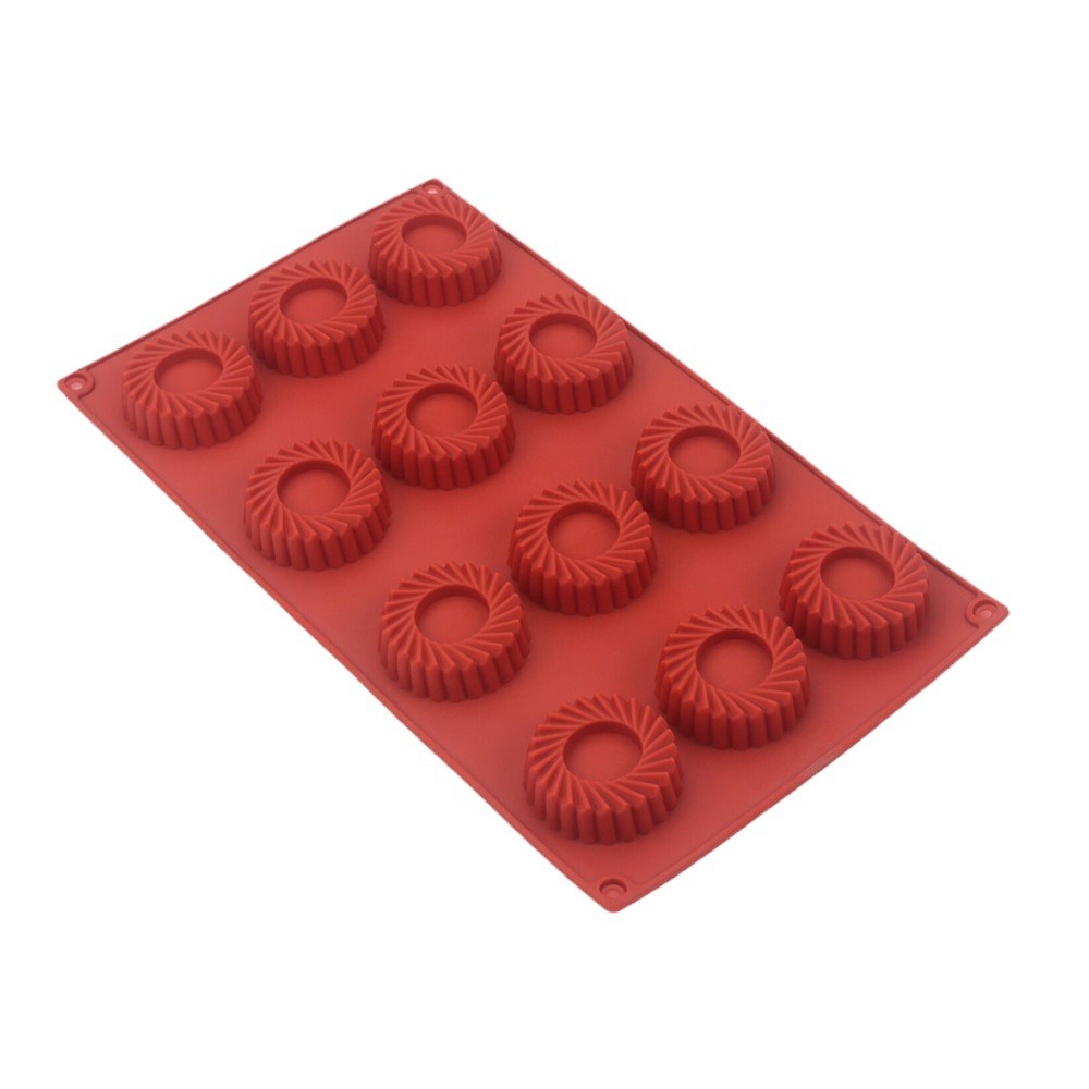 12 Holes Circular Vortex Shape - đánh giá và giá Donut Mold Silicone