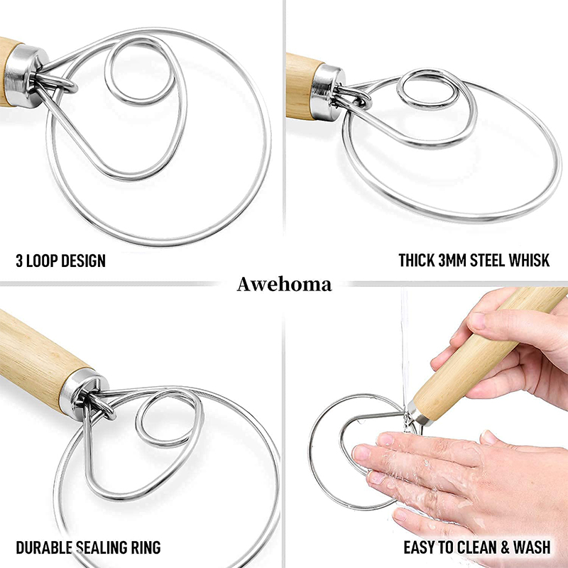 Large Hand Danish Dough Whisk  - đánh giá và giá Danish Pancake Pan