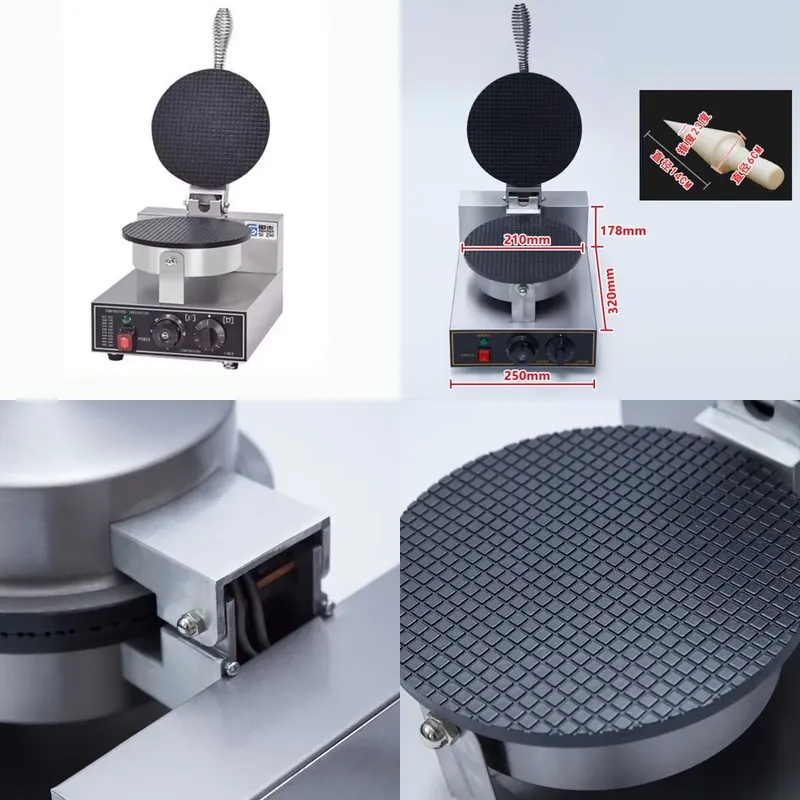 TEBAK Factory Snack Machines E - đánh giá và giá Waffle Cone Maker