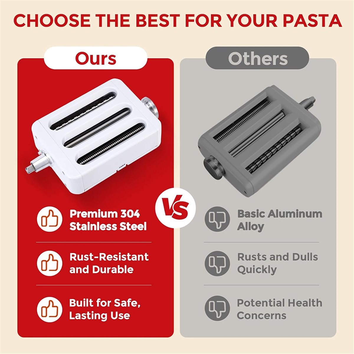 ABSF 3-in-1 Pasta Maker Attach - đánh giá và giá Kitchenaid Mixer Hand Mixer